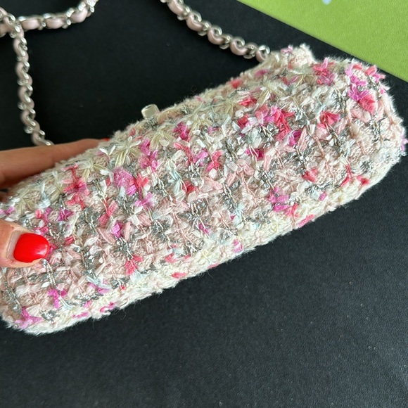 Chanel Mini Flap Tweed Pink Glitter - Picture 3 of 13